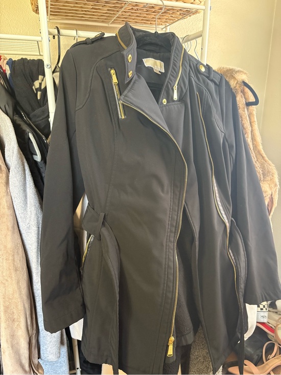 Michael Kors Jackets & Blazers - Michael Kors Black Trench Coat with Gold Hardware